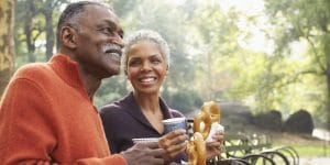 Happy older couple
